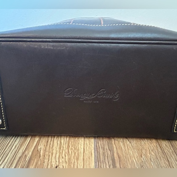 Dooney & Bourke Croc Embossed Leather Tassel Tote Handbag Cognac Brown - Picture 8 of 13